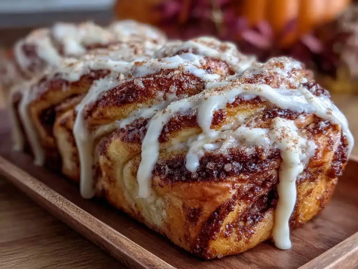 pumpkin cinnamon roll braid preparation steps