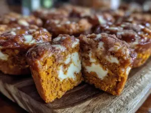 pumpkin cream cheese swirl muffins - featured image