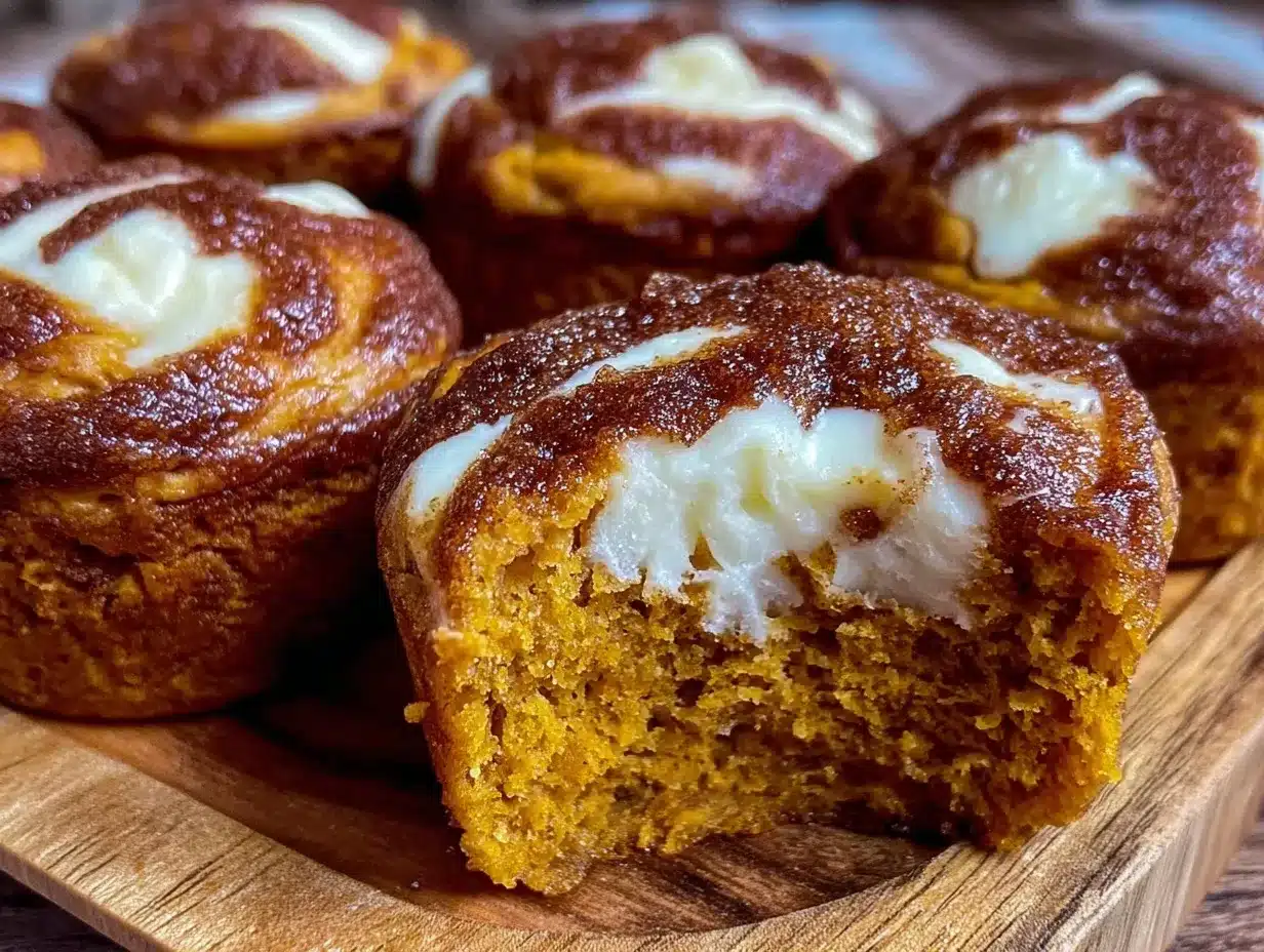 pumpkin cream cheese swirl muffins preparation steps