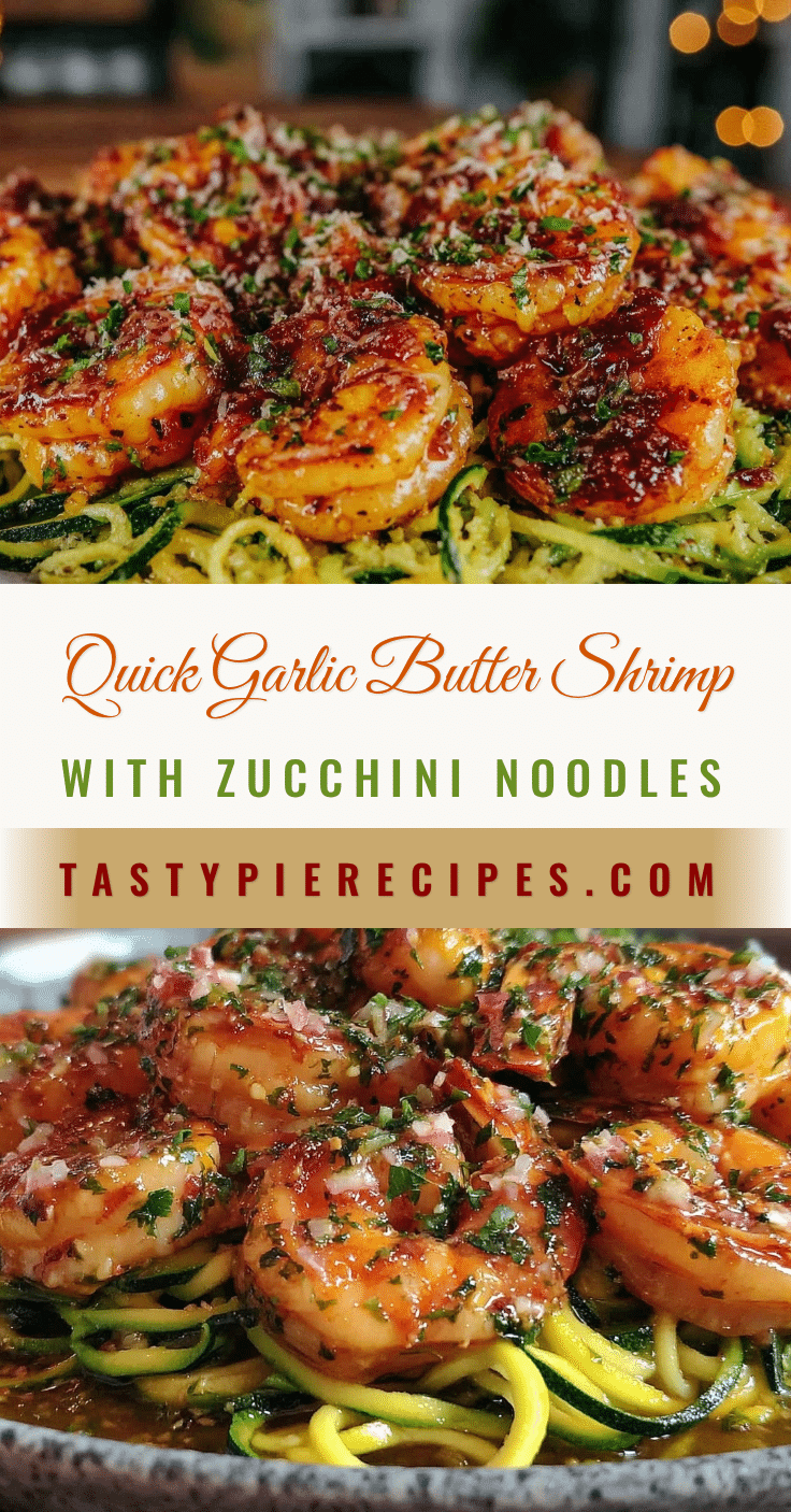 quick garlic butter shrimp and zucchini noodles recipe