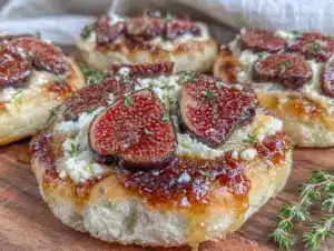roasted fig and goat cheese flatbread - featured image
