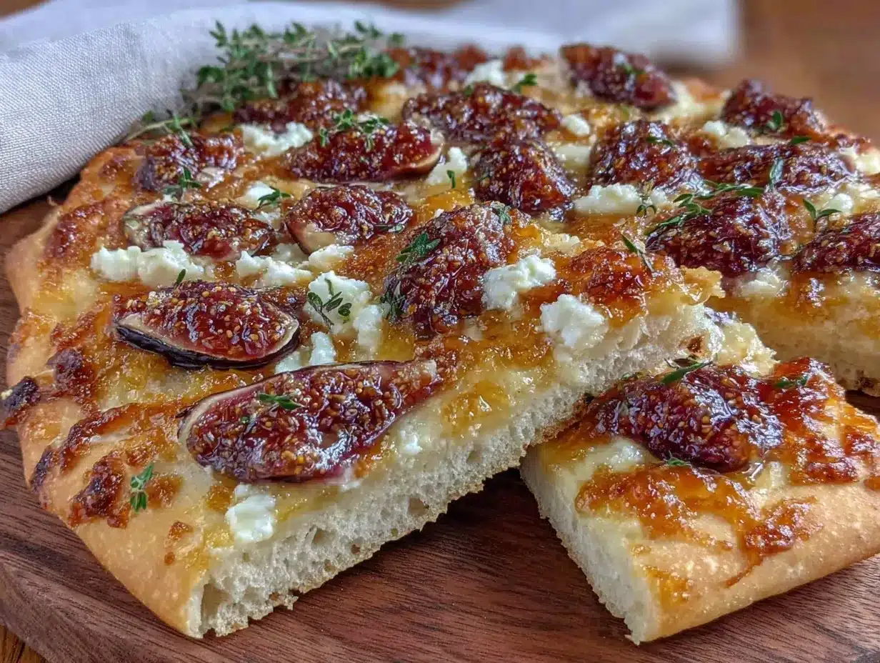 roasted fig and goat cheese flatbread preparation steps