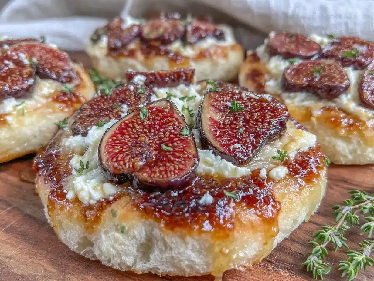 roasted fig and goat cheese flatbread - featured image