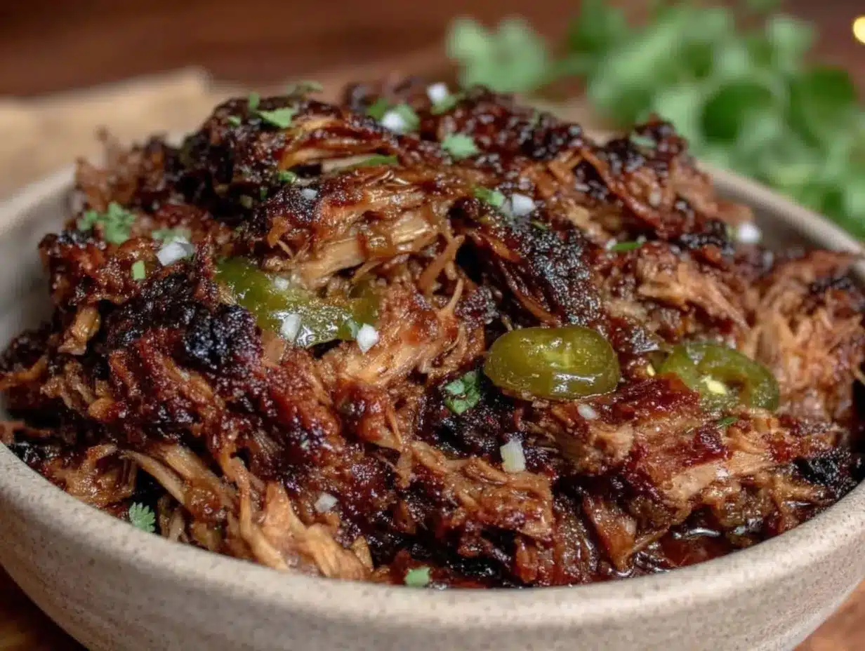 slow cooker green chile pulled pork carnitas preparation steps