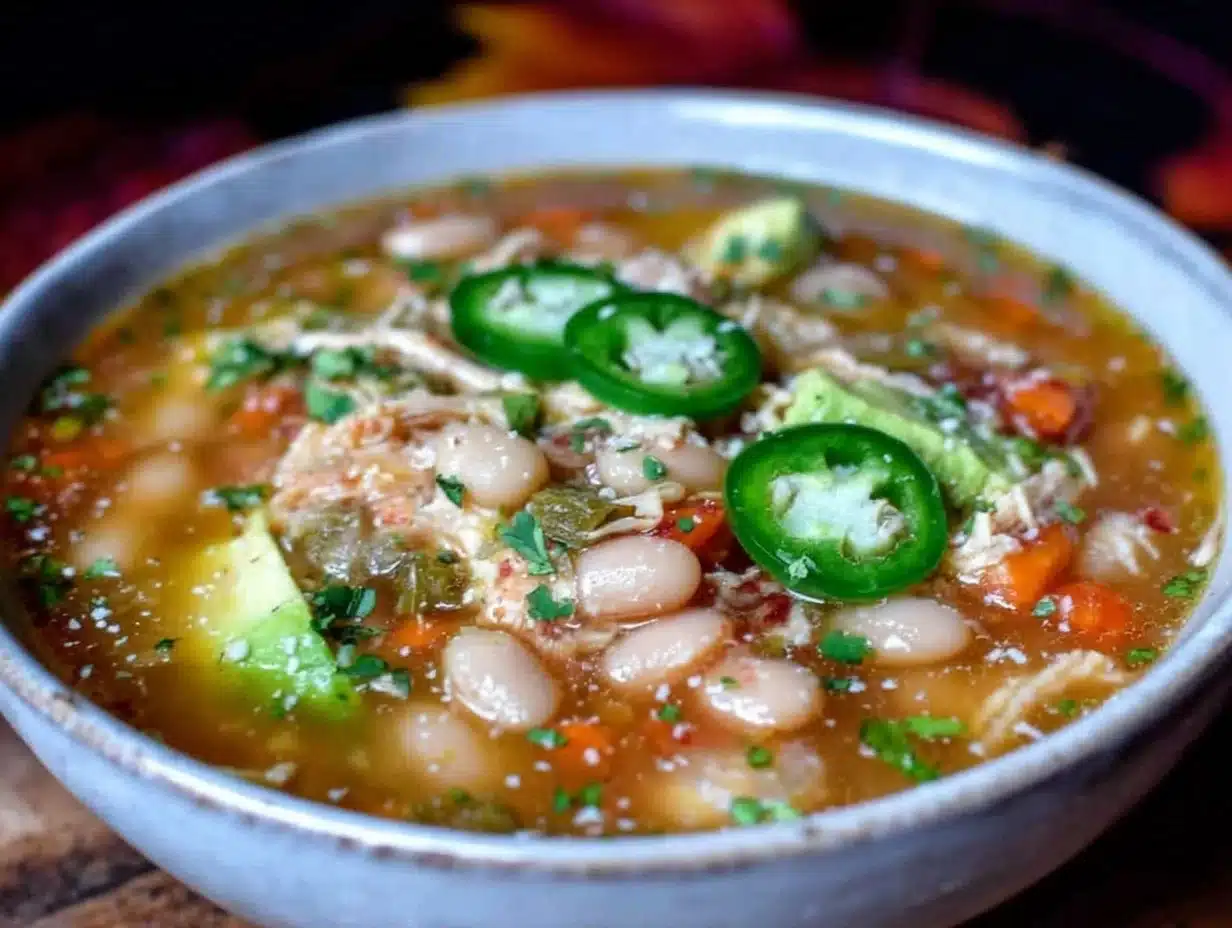 slow cooker white bean chicken soup - featured image