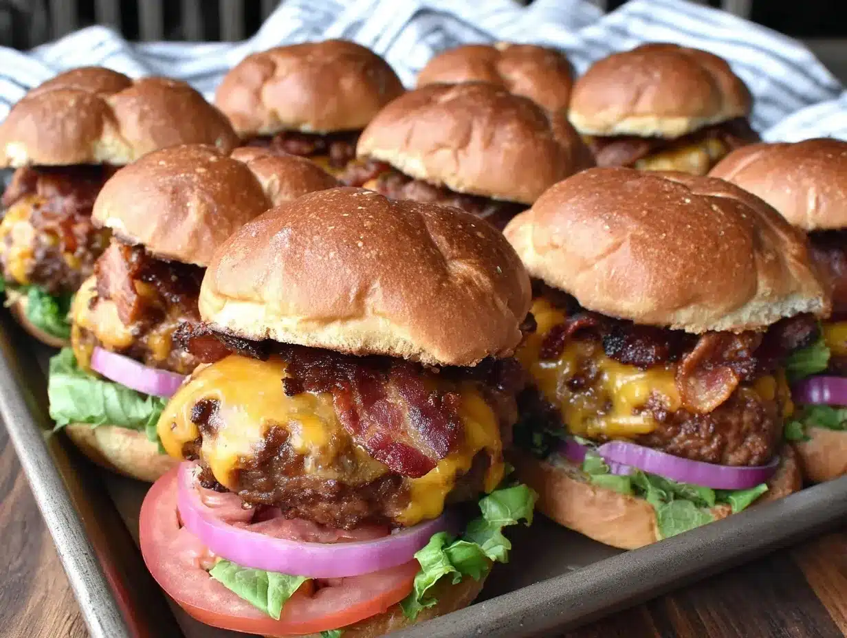smoky chipotle bacon cheeseburger sliders preparation steps
