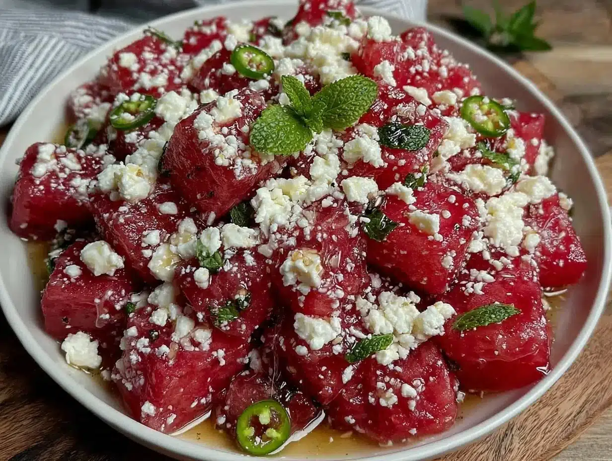 watermelon feta mint salad - featured image