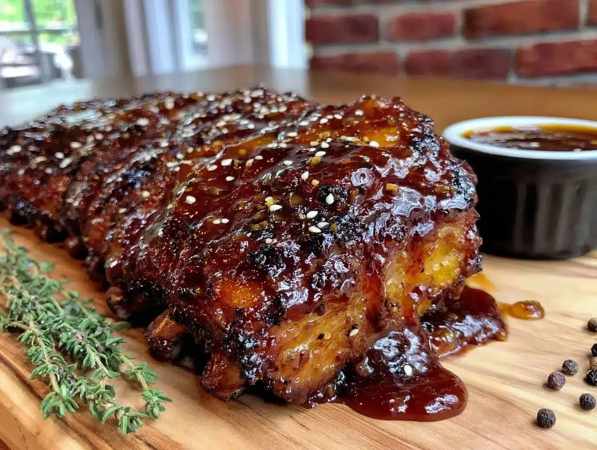 bourbon peach bbq ribs preparation steps