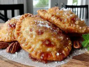 bourbon peach hand pies - featured image
