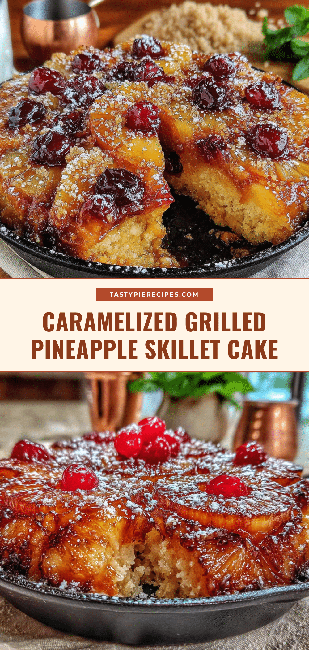 caramelized grilled pineapple skillet cake recipe
