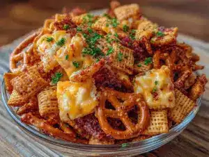 cheddar ranch chex mix snack bags - featured image