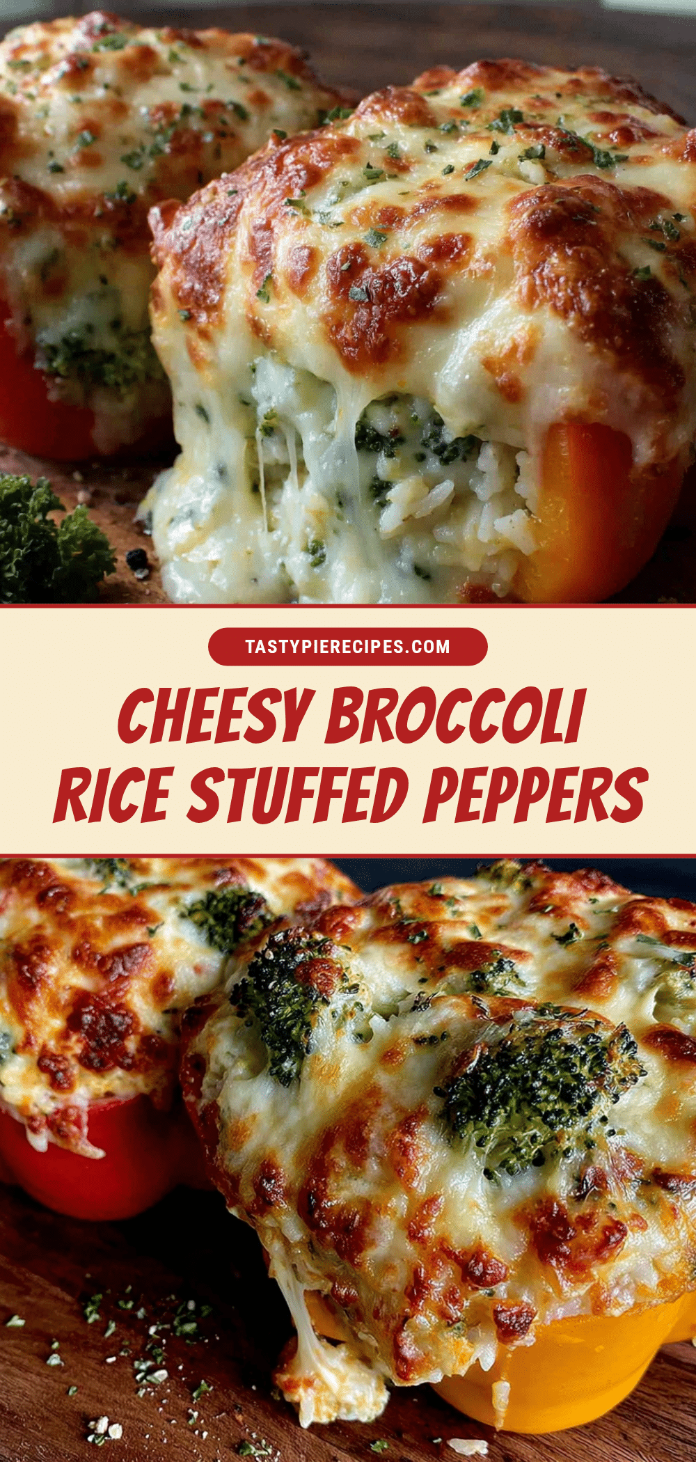 cheesy broccoli rice stuffed bell peppers recipe