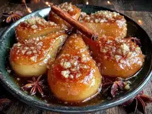 cinnamon vanilla canned pear halves - featured image