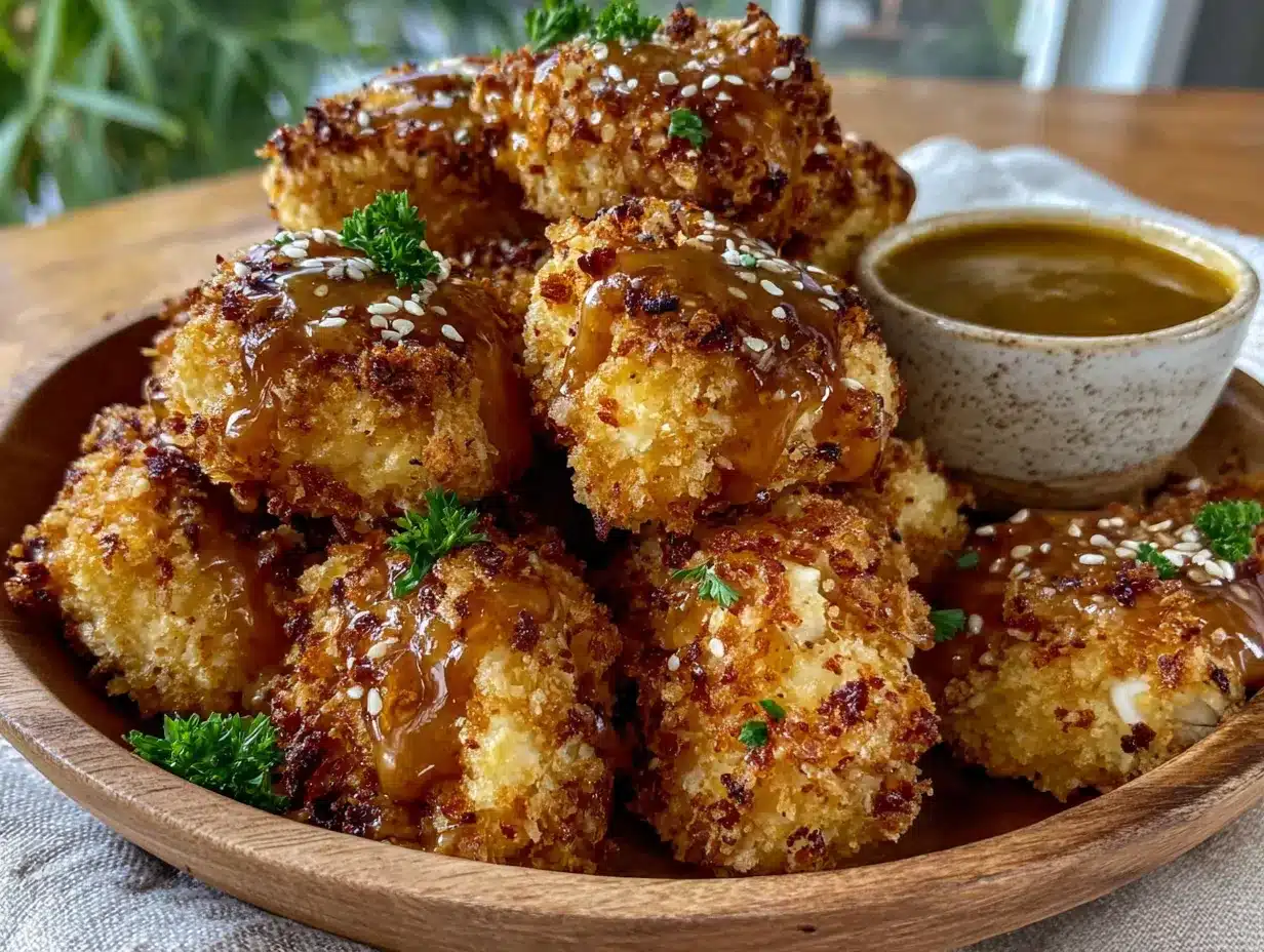 crispy air fryer honey mustard chicken nuggets preparation steps