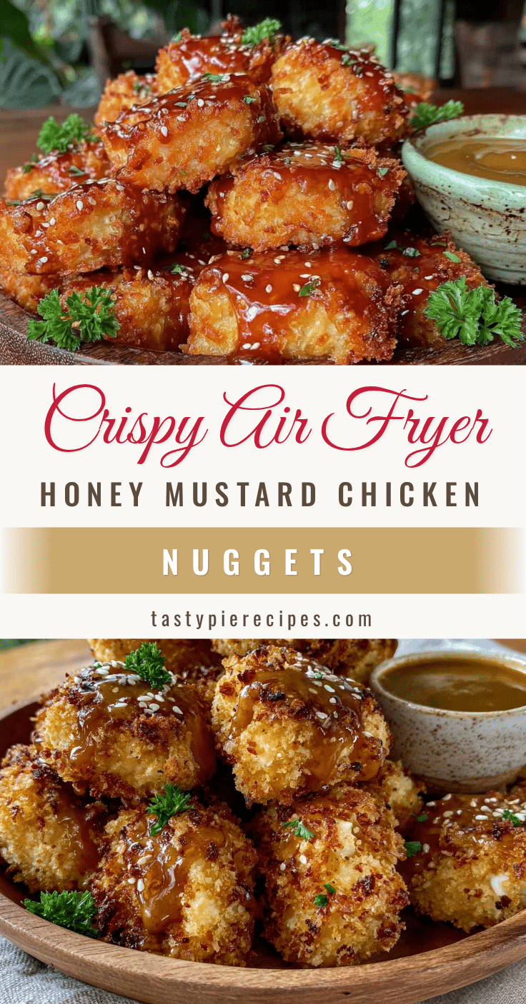 crispy air fryer honey mustard chicken nuggets recipe