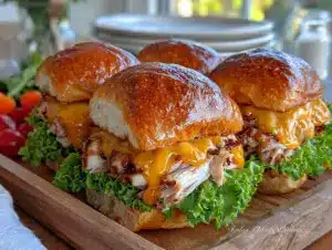 Easy Mini Turkey and Cheddar Sliders - featured image