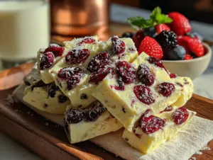 frozen Greek yogurt bark bites - featured image