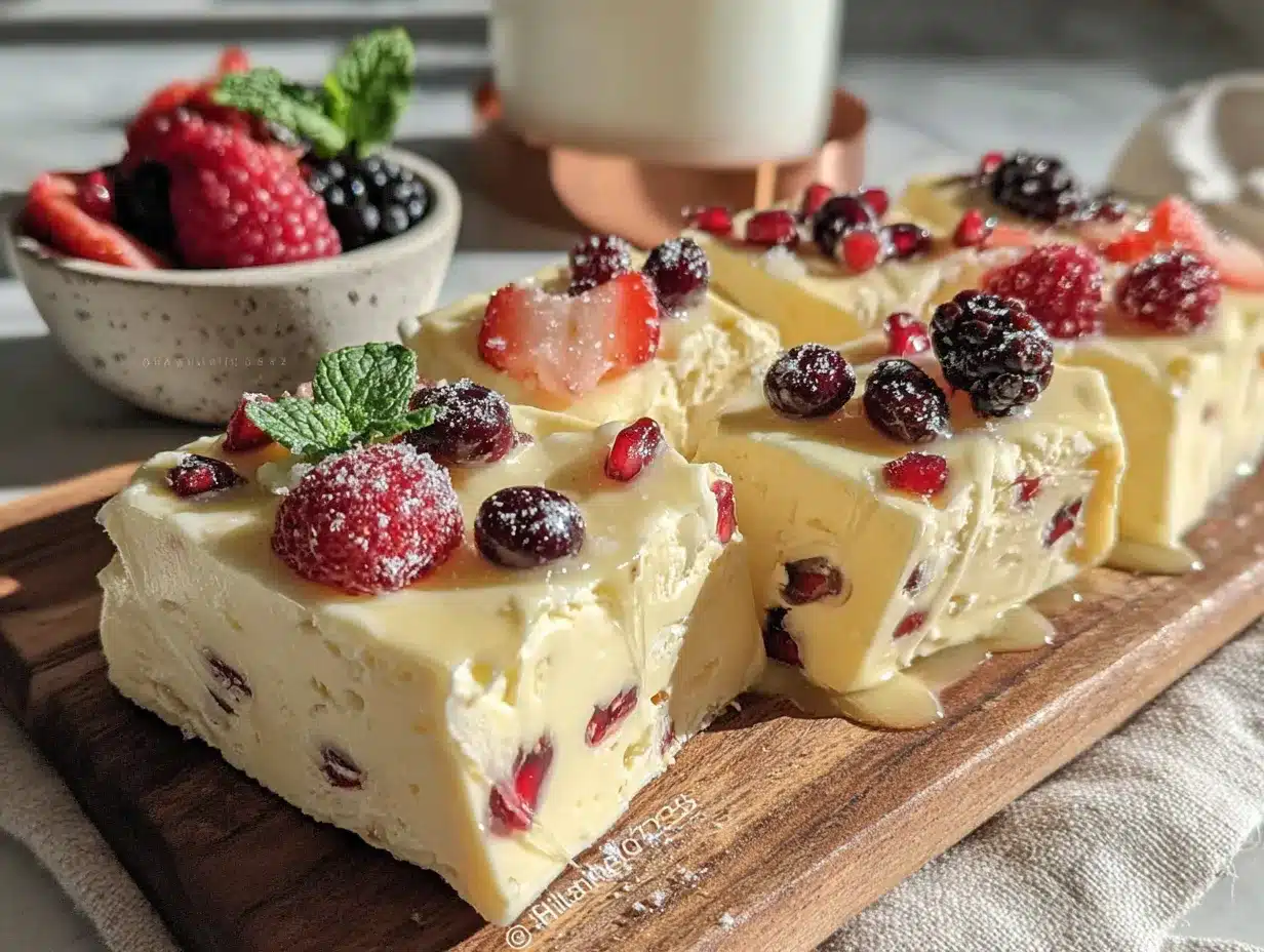 frozen Greek yogurt bark bites preparation steps