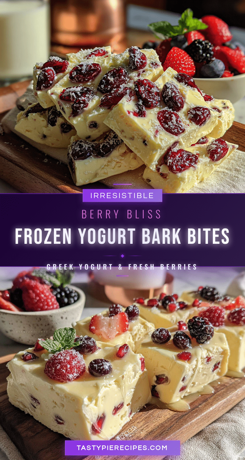 frozen Greek yogurt bark bites recipe