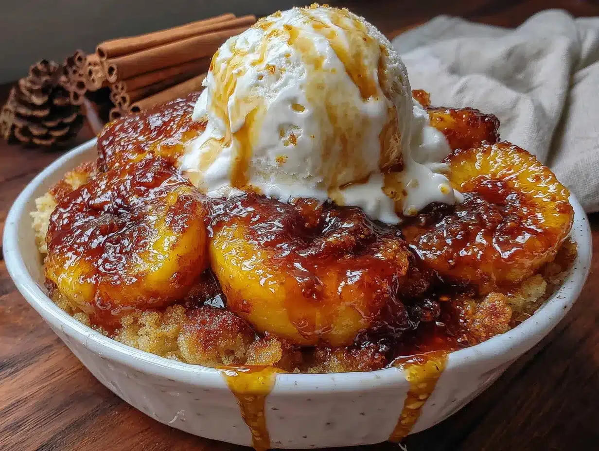 grilled peach cobbler preparation steps
