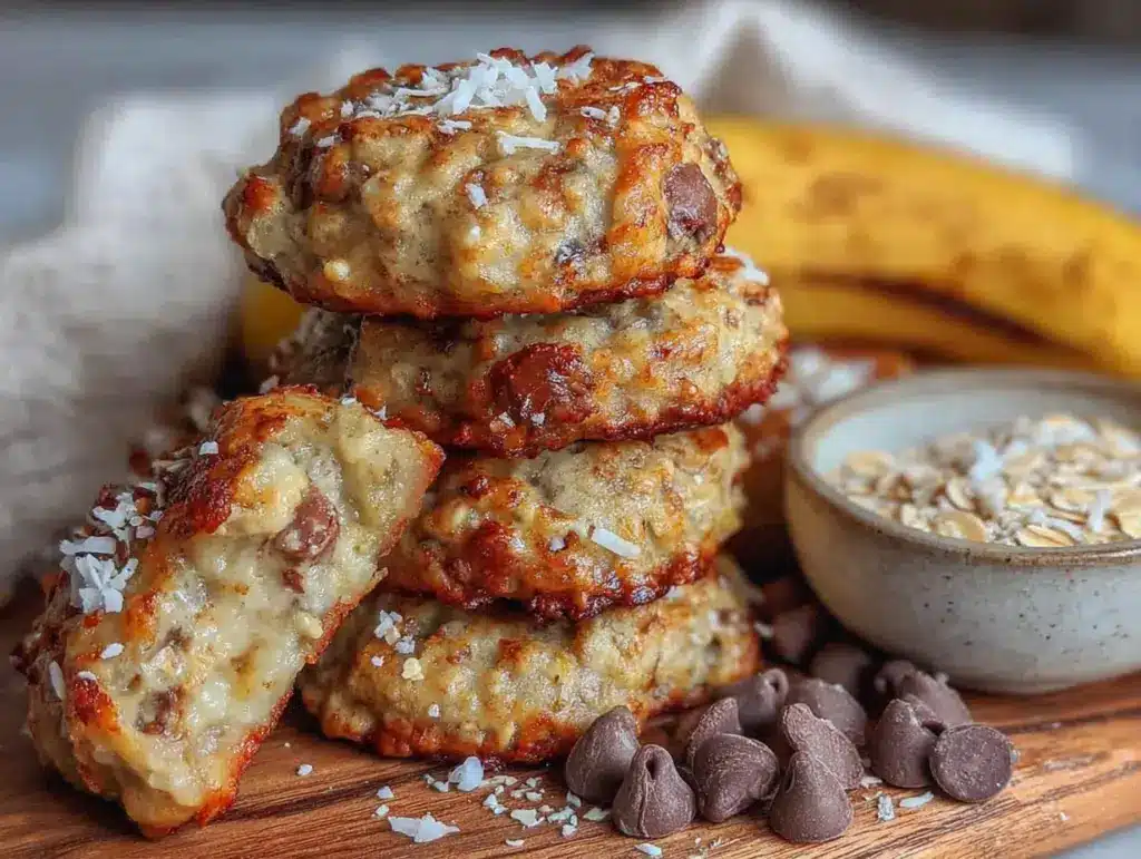healthy banana oat breakfast cookies - featured image