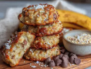 healthy banana oat breakfast cookies - featured image