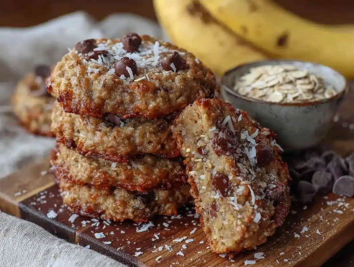 healthy banana oat breakfast cookies preparation steps