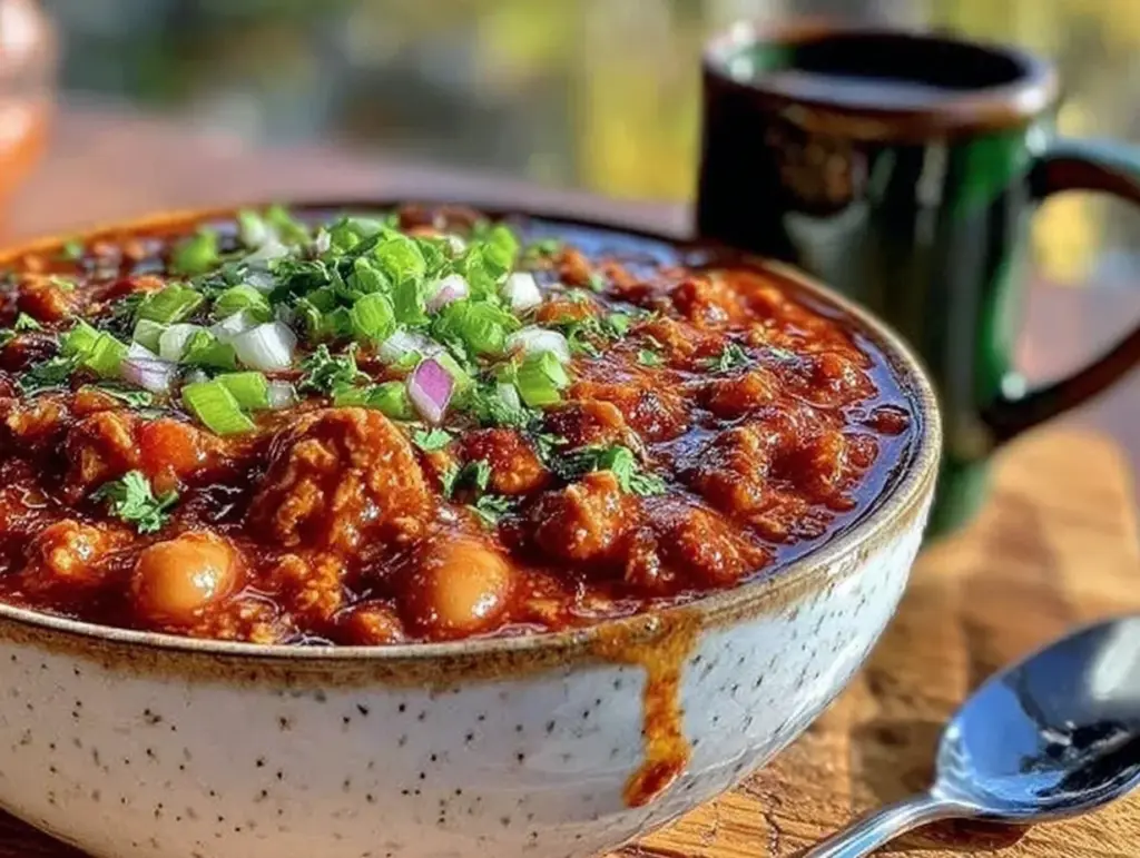 healthy turkey white bean chili - featured image