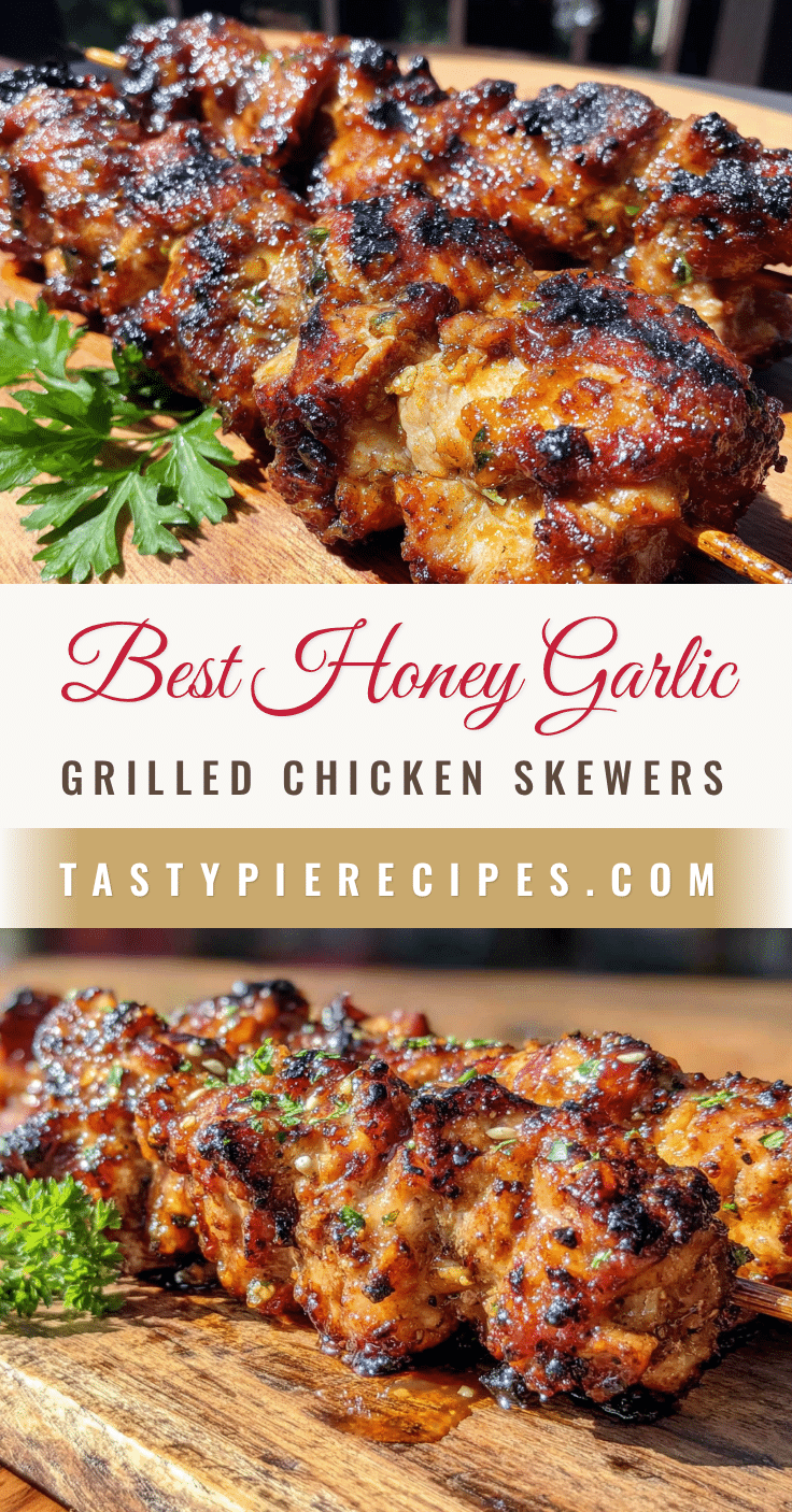 honey garlic grilled chicken skewers recipe