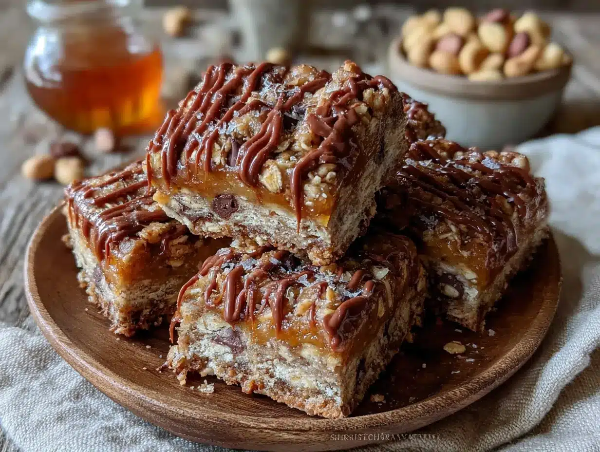 no-bake peanut butter oat bars preparation steps