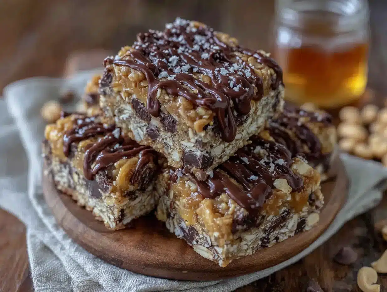 no-bake peanut butter oat bars - featured image