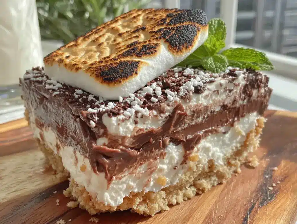 no-bake smores icebox cake - featured image