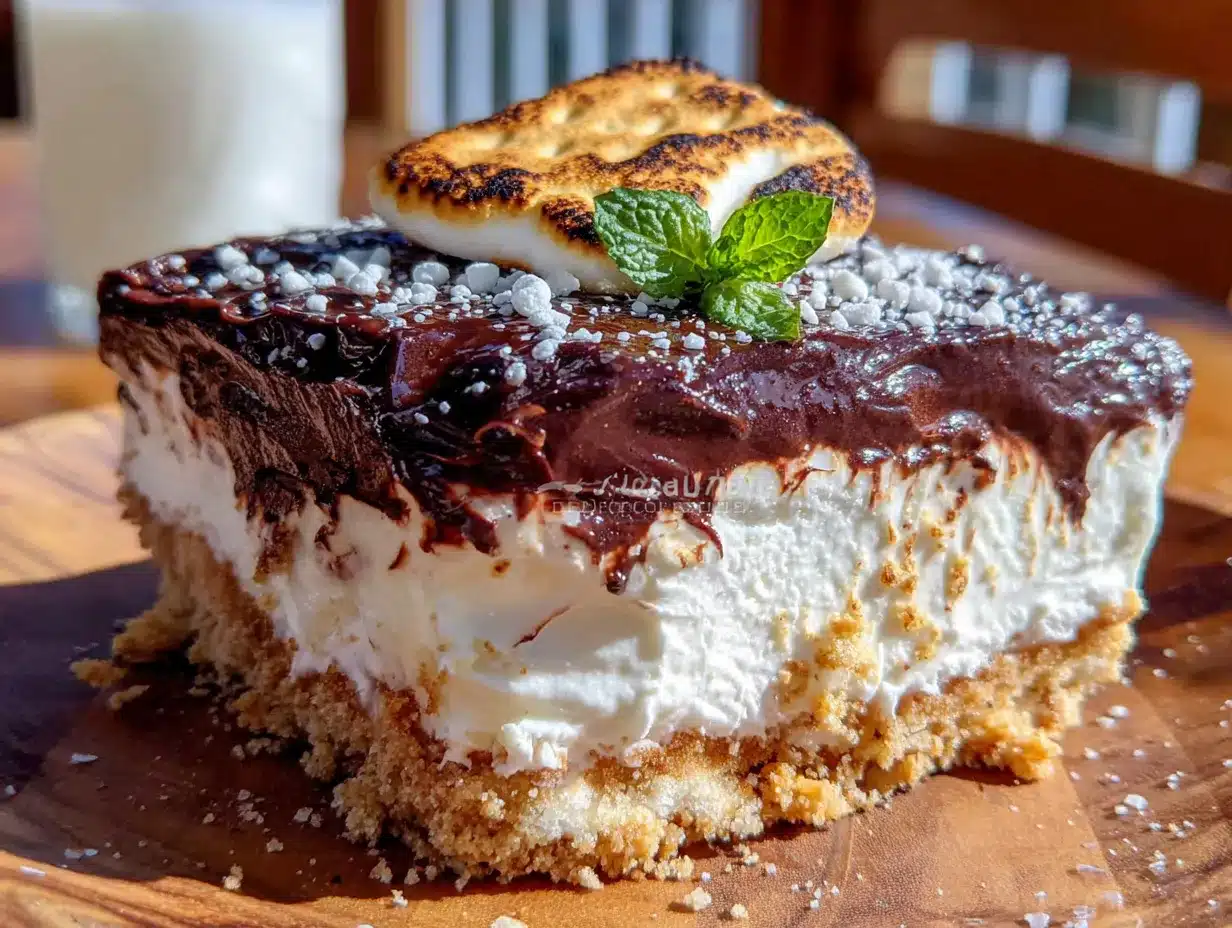 no-bake smores icebox cake preparation steps