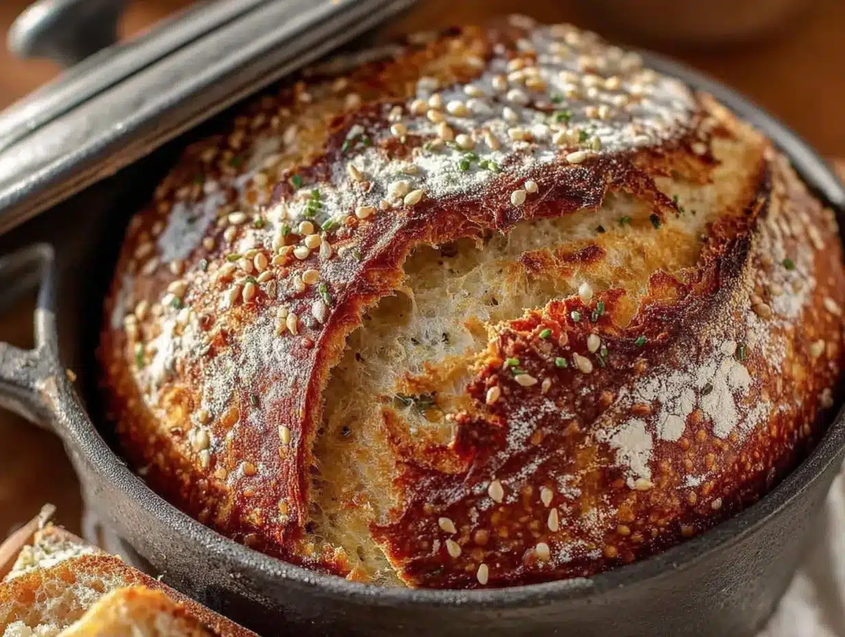 no-knead sourdough boule preparation steps