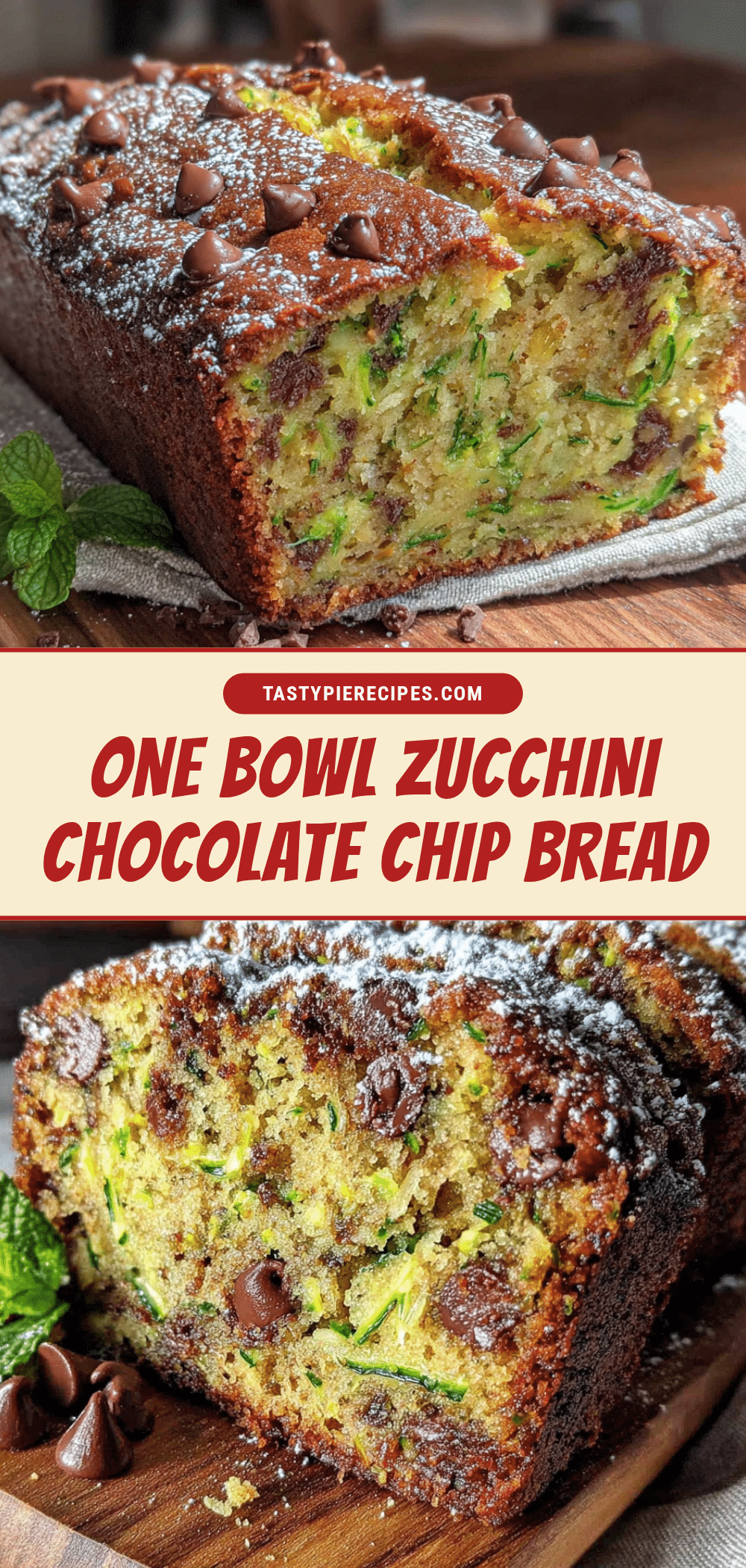 One Bowl Zucchini Chocolate Chip Bread recipe