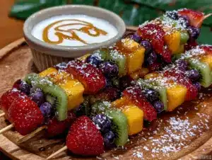 rainbow fruit kabobs - featured image