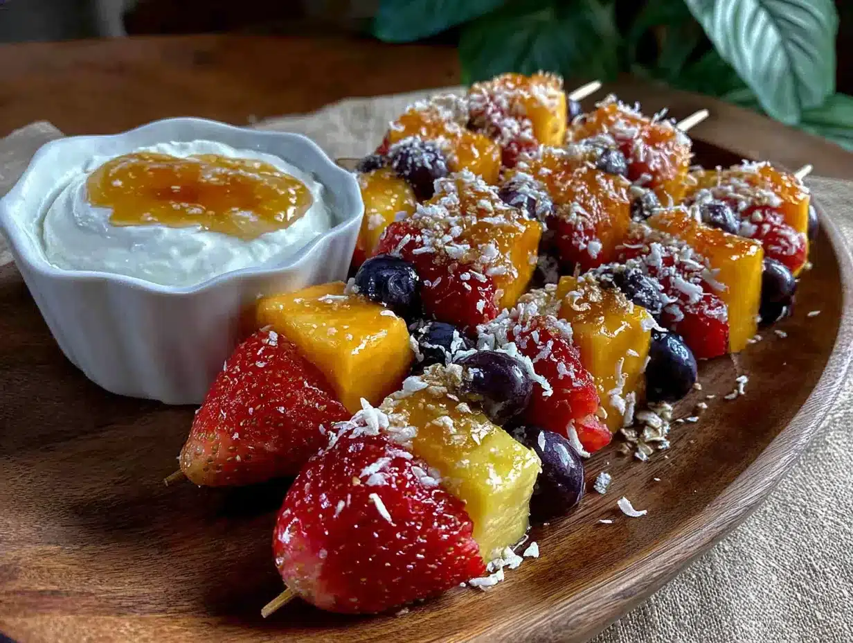 rainbow fruit kabobs preparation steps