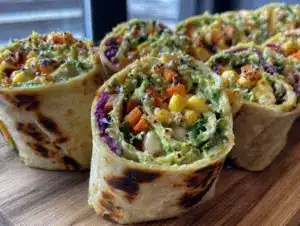 rainbow veggie ranch pinwheels - featured image