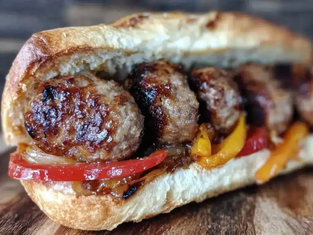 sheet pan sausage and pepper sandwiches - featured image