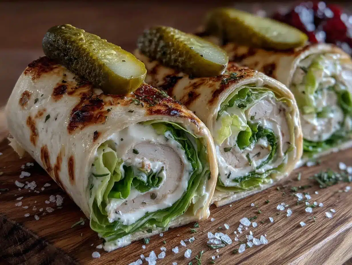 turkey pinwheel pickle wraps preparation steps